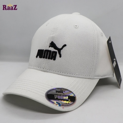 Picture of White Embroidery Logo Adjustable Premium Curved Visor Cap