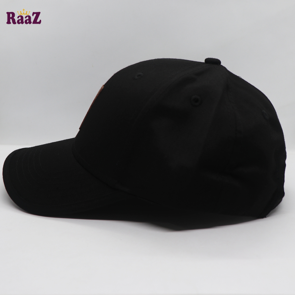 Picture of Black Gyoufu Leather Logo Curved Visor Cap