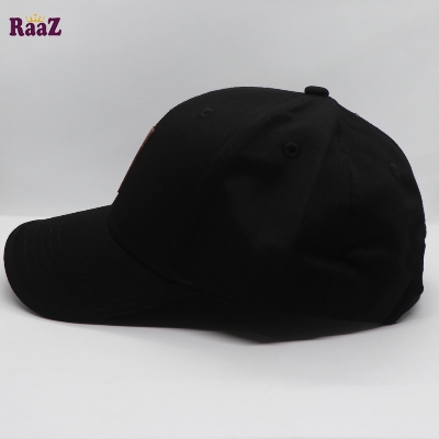 Picture of Black Gyoufu Leather Logo Curved Visor Cap