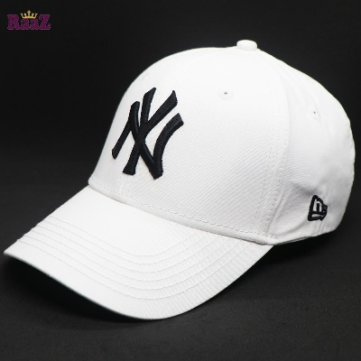 Picture of Highly Sustainable - White Black Embroidery Logo Export Quality Cotton Curved Visor Cap - Durabilty Assured - Designed - Urban Vibes