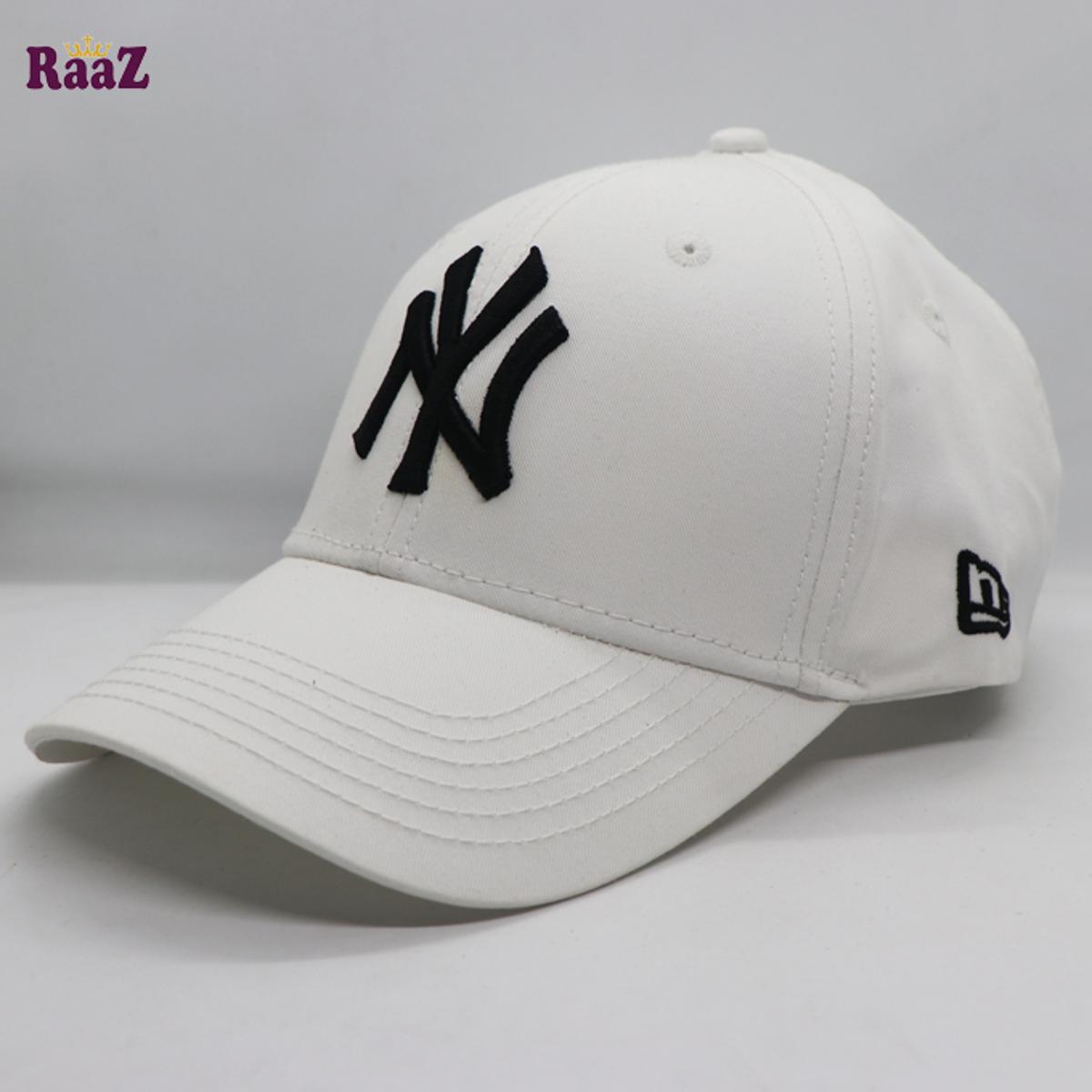 Picture of White Cotton N.Y Export Curved Visor Cap