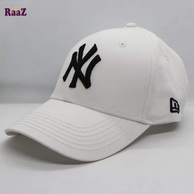 Picture of White Cotton N.Y Export Curved Visor Cap