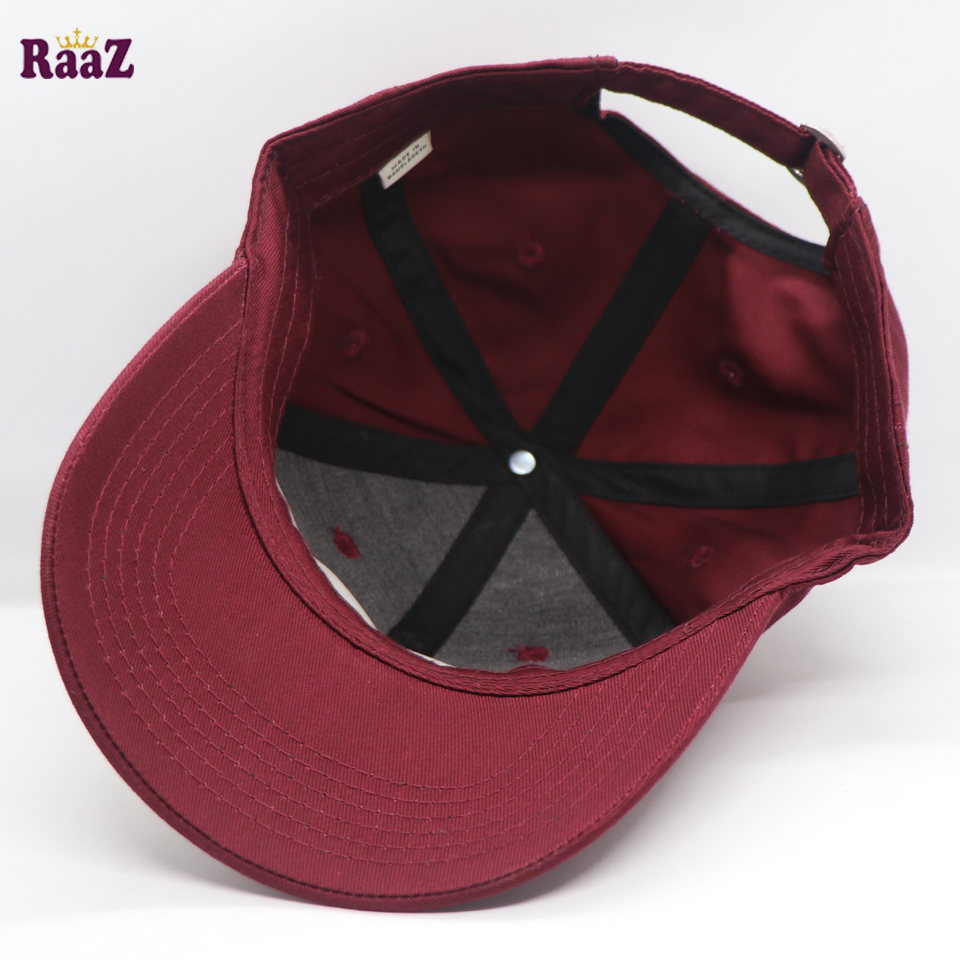 Picture of Maroon Premium Quality Solid Color Curved Visor Cap