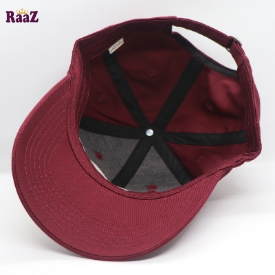 Picture of Maroon Premium Quality Solid Color Curved Visor Cap