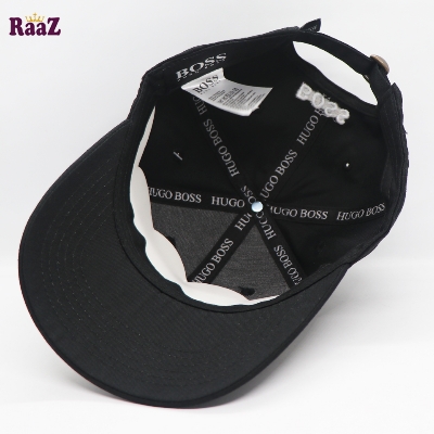 Picture of Highly Sustainable - Black Boss Embroidery Logo Adjustable Premium Curved Visor Cap - Durabilty Assured - Well Inspired & Crafted