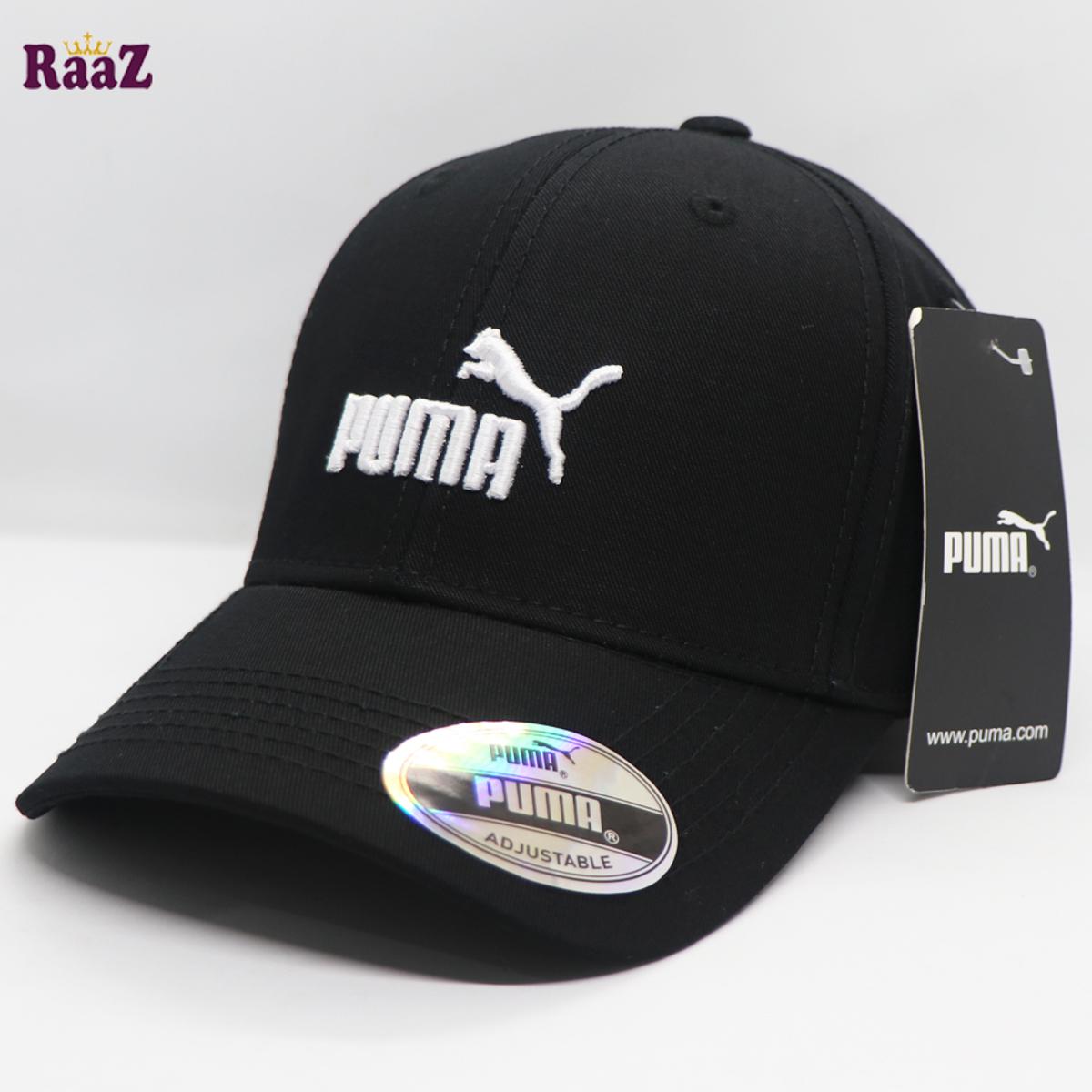 Picture of Black Embroidery Logo Adjustable Premium Curved Visor Cap