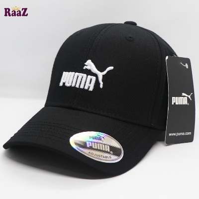 Picture of Black Embroidery Logo Adjustable Premium Curved Visor Cap