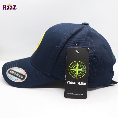 Picture of Navy Blue Stone Island Premium Curved Visor Cap
