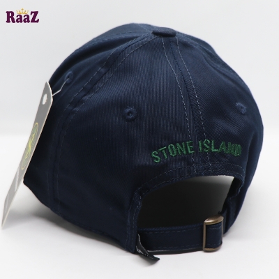Picture of Navy Blue Stone Island Premium Curved Visor Cap