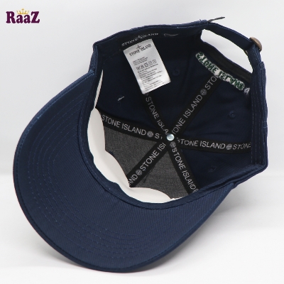Picture of Navy Blue Stone Island Premium Curved Visor Cap