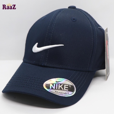 Picture of Navy Blue Swoosh Logo Premium Fabrics Curved Visor Export Quality Cap