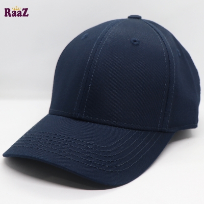 Picture of Navy Blue Premium Quality Solid Color Curved Visor Cap