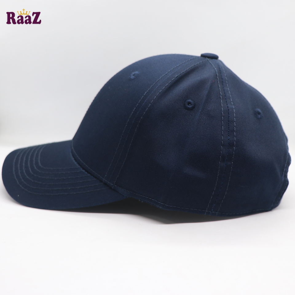 Picture of Navy Blue Premium Quality Solid Color Curved Visor Cap
