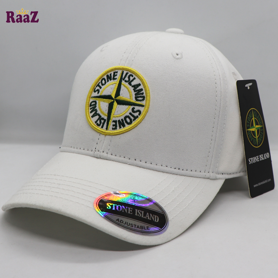 Picture of White Stone Island Premium Curved Visor Cap