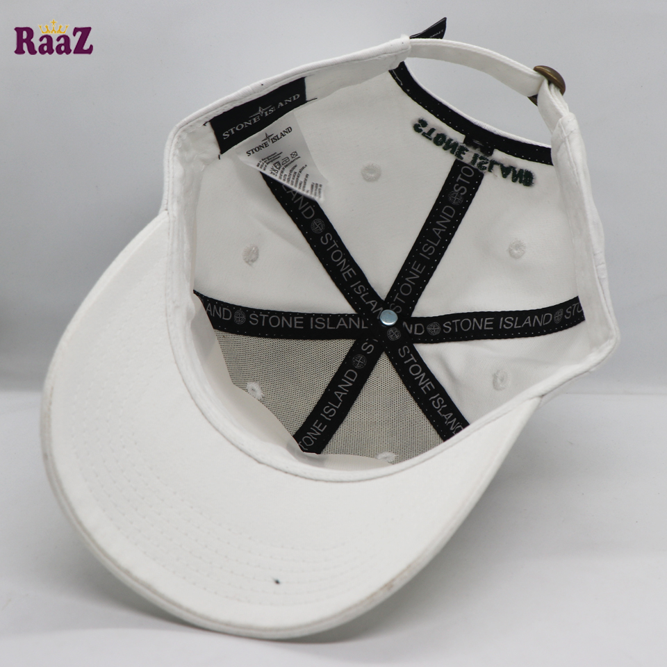 Picture of White Stone Island Premium Curved Visor Cap