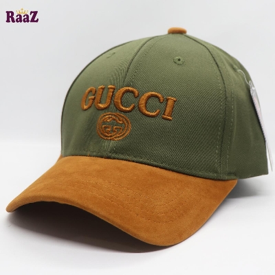 Picture of Green and Brown Velvet Cotton Export Baseball Cap For Men