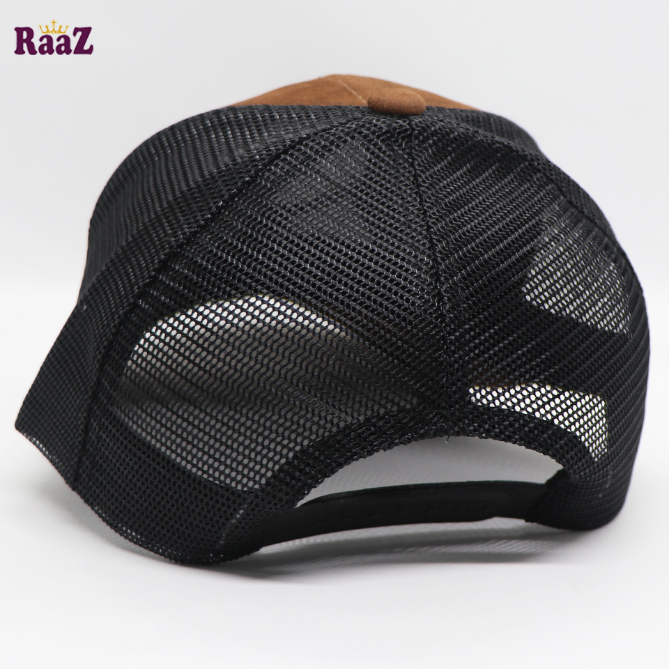 Picture of Brown Velvet Mercedes Embroidery Logo Hal Net Cap