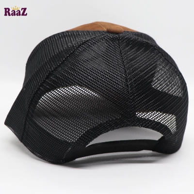 Picture of Brown Velvet Mercedes Embroidery Logo Hal Net Cap