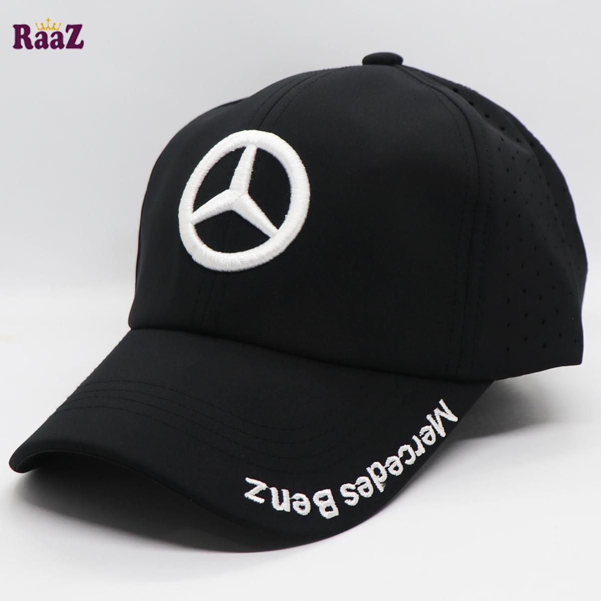 Picture of Black Mercedes Benz Embroidery Logo polyester Fabric Curved Cap