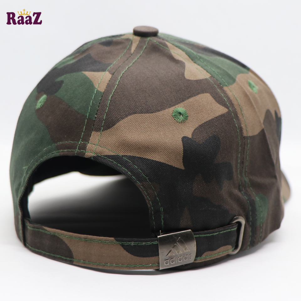 Picture of Three Stripe Camo Print Curved Visor Export Quality Cap
