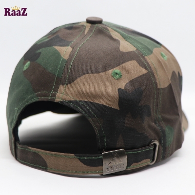 Picture of Three Stripe Camo Print Curved Visor Export Quality Cap