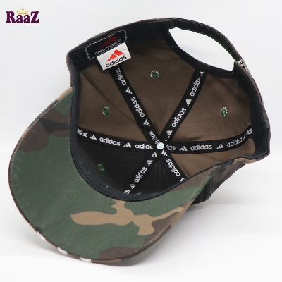 Picture of Three Stripe Camo Print Curved Visor Export Quality Cap