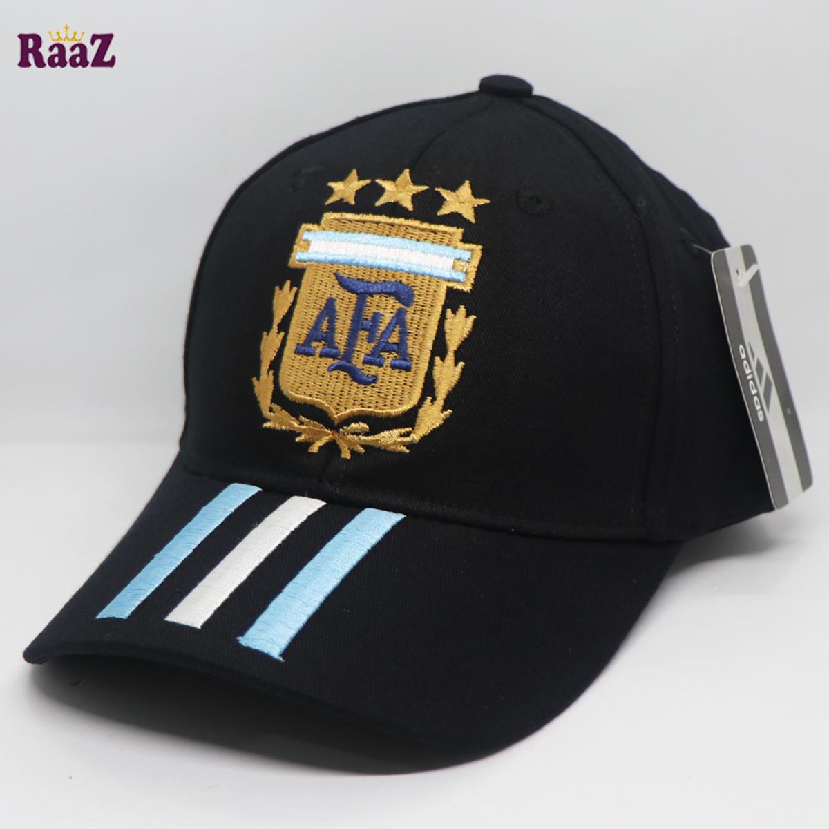 Picture of Black Argentina Three Star Cotton Curved Cap