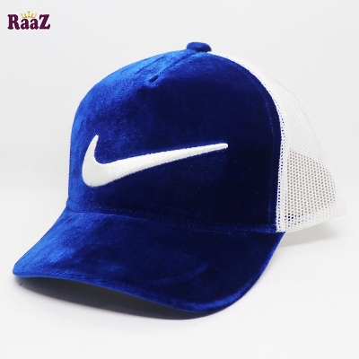 Picture of Navy Blue Swoosh Logo Half Net Cap