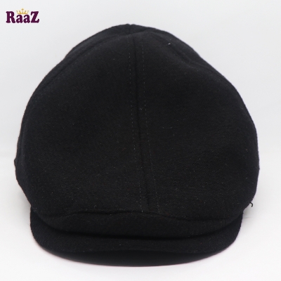 Picture of Full Black Steel Logo Newsboy Golf Cap