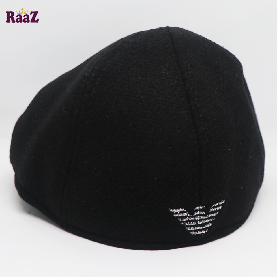 Picture of Full Black Steel Logo Newsboy Golf Cap