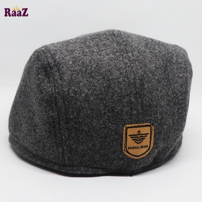 Picture of Grey Wool Fabrics Newsboy Golf Cap