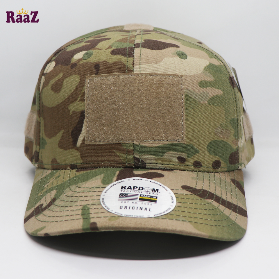 Picture of Green Off White US Army Tactical Operator Ripstop Cotton Baseball Cap With Loop Patch