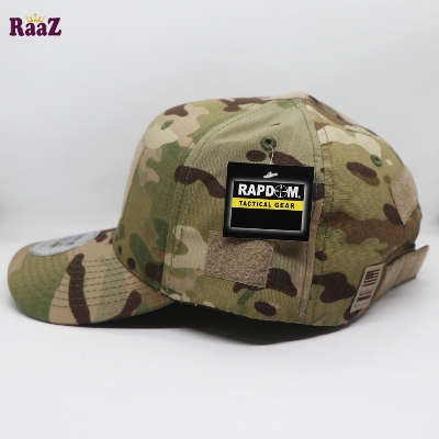 Picture of Green Off White US Army Tactical Operator Ripstop Cotton Baseball Cap With Loop Patch