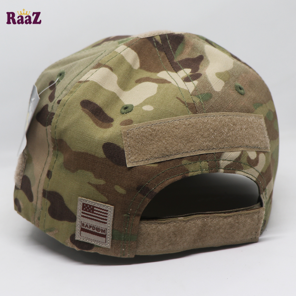Picture of Green Off White US Army Tactical Operator Ripstop Cotton Baseball Cap With Loop Patch