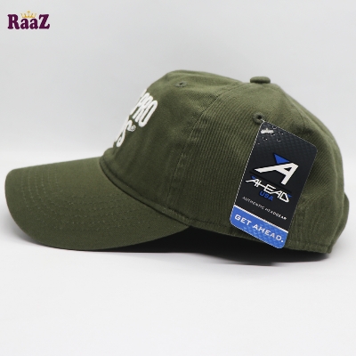 Picture of Olive Wash Fabrics Embroidery Logo Curved Cap
