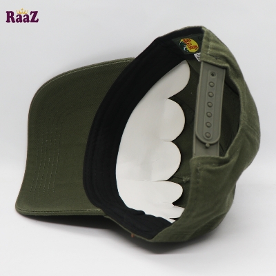 Picture of Olive Wash Fabrics Embroidery Logo Curved Cap