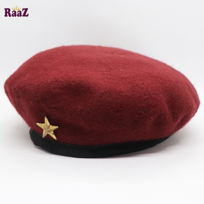 Picture of Maroon Golden Star Che Guevara Hat Cap For Men - Cap - Cap For Men