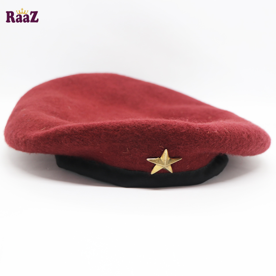 Picture of Maroon Golden Star Che Guevara Hat Cap For Men - Cap - Cap For Men