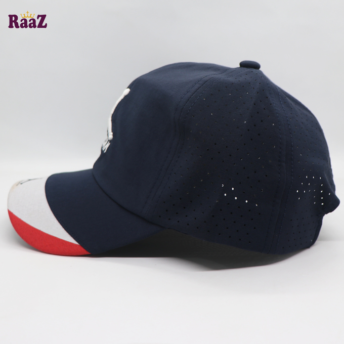 Picture of Trendsetter - Fashion Innovator - Upscale Need - Navy Blue Polyester Fabrics Embroidery Logo Curved Visor Cap - Sensible - Must Have