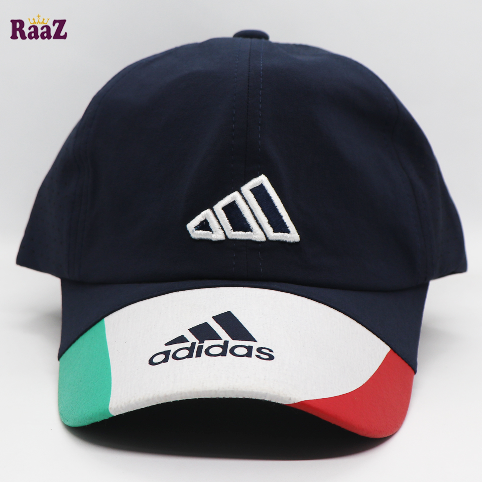 Picture of Premium Quality - Navy Blue Polyester Fabrics Embroidery Logo Curved Visor Cap - Modern - Choice Expression - Designed - Urban Vibes