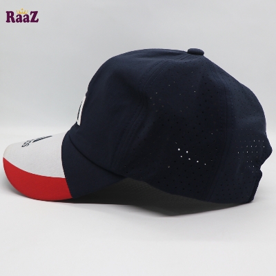 Picture of Premium Quality - Navy Blue Polyester Fabrics Embroidery Logo Curved Visor Cap - Modern - Choice Expression - Designed - Urban Vibes