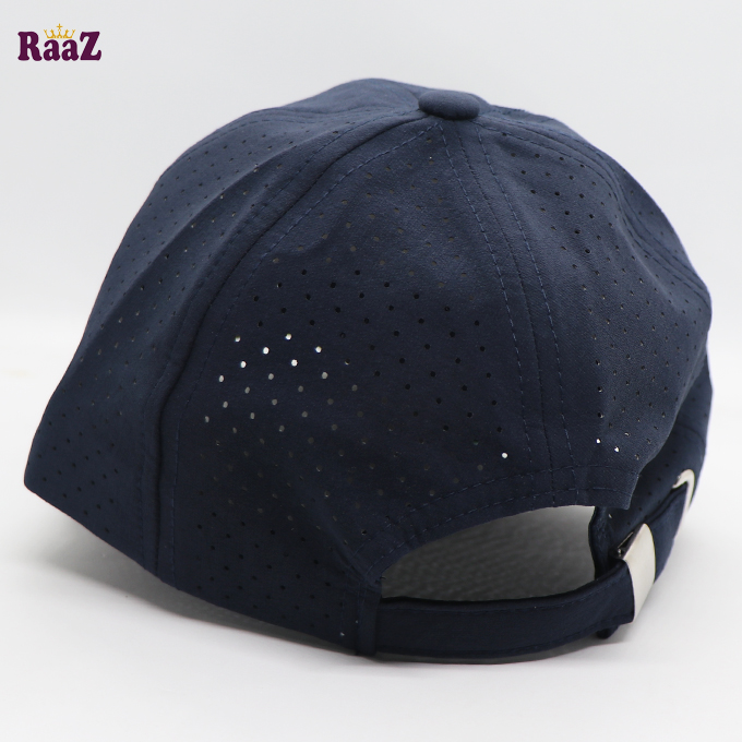 Picture of Premium Quality - Navy Blue Polyester Fabrics Embroidery Logo Curved Visor Cap - Modern - Choice Expression - Designed - Urban Vibes