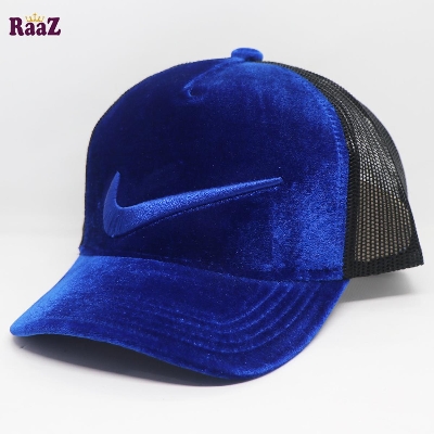 Picture of Navy Blue Swoosh Logo Half Net Cap