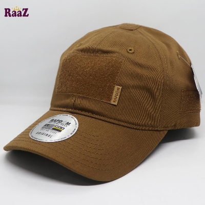 Picture of Deep Brown Tactical Operator Ripstop Cotton Baseball Cap With Loop Patch