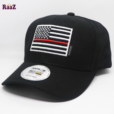 Picture of Black US Flag Tactical Operator Ripstop Cotton Baseball Cap With Loop Patch