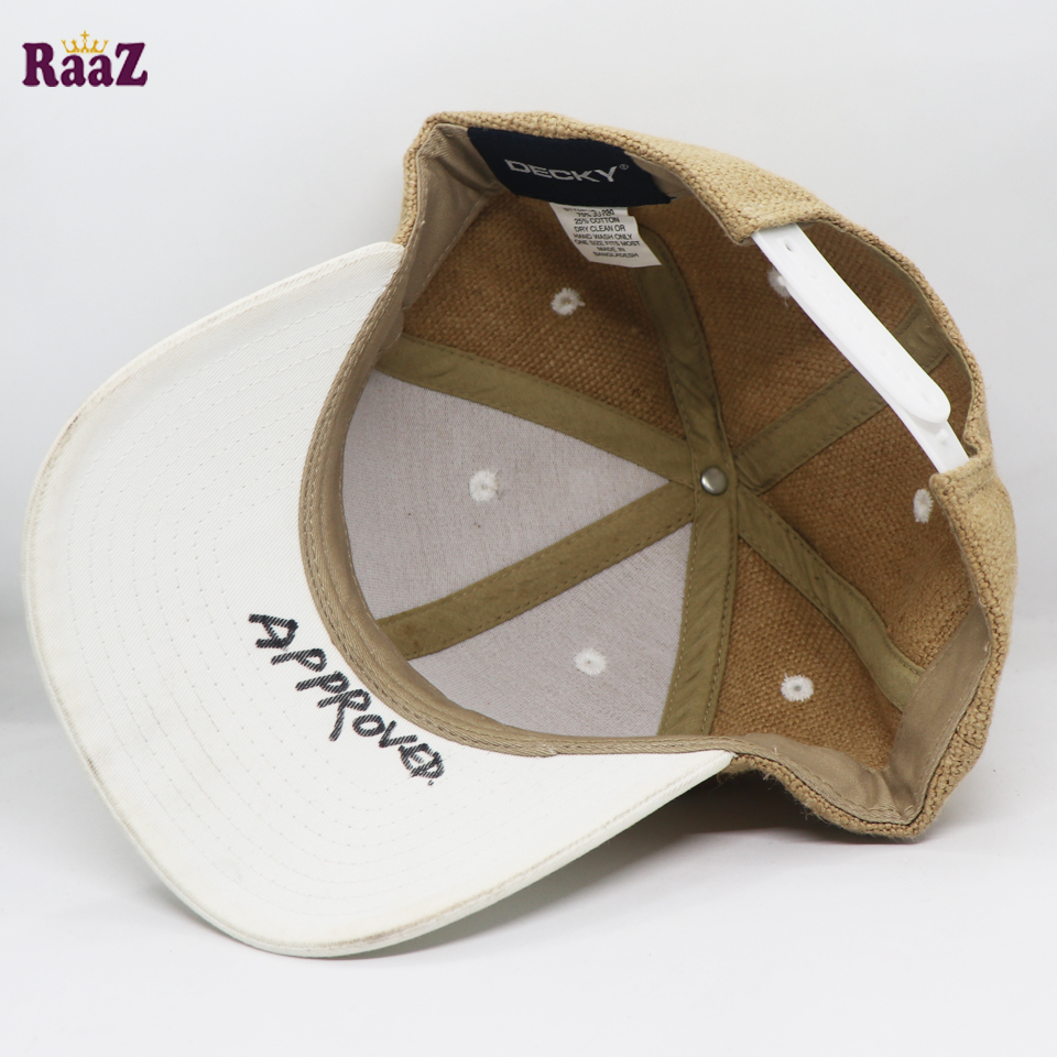 Picture of White Off White Two Tone Decky 6 Panel Premium Export Curved Snapback Cap