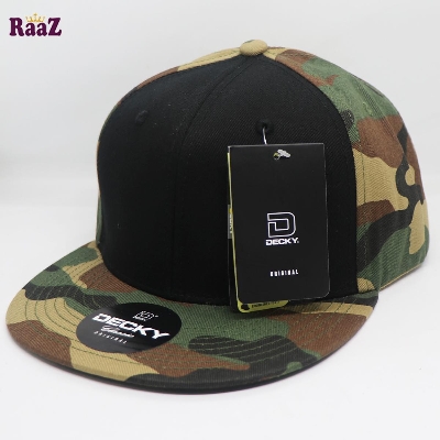 Picture of Decky Army Print Two Tone Wide Brim 6 Panel Premium Export Snapback Cap