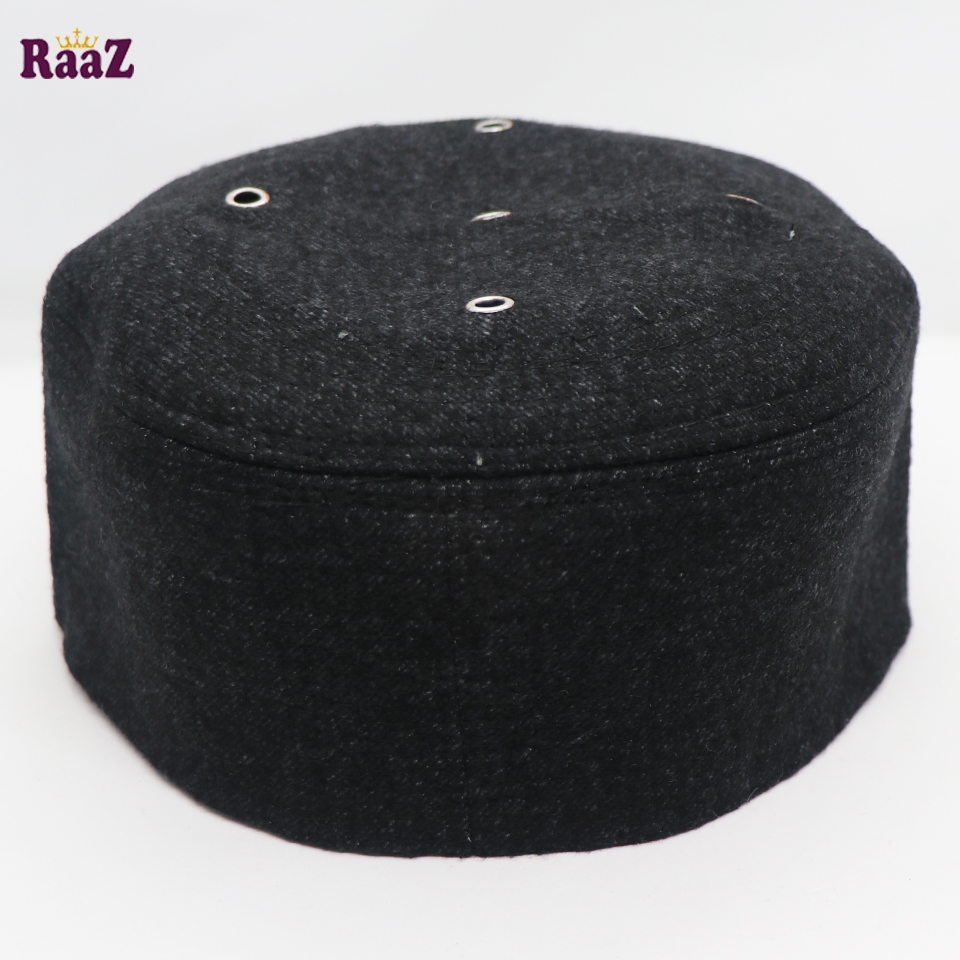 Picture of Black Cotton Mesh Air Prayer Tupi - Cap For Men