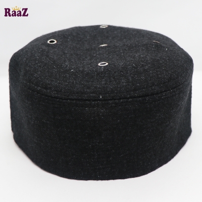 Picture of Black Cotton Mesh Air Prayer Tupi - Cap For Men