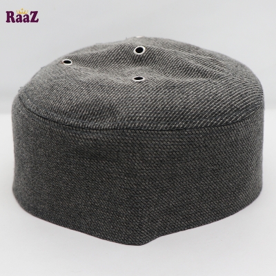 Picture of Grey Cotton Mesh Air Prayer Tupi - Cap For Men